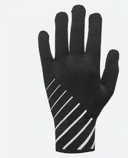 bežecké oblečenie Detské bežecké rukavice Kiprun Warm čierne