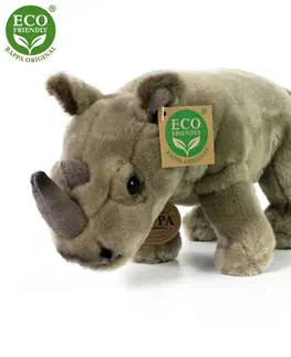 Plyšové hračky RAPPA - Plyšový nosorožec stojaci 23 cm ECO-FRIENDLY