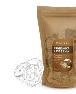 Zdravé potraviny Protein & Co. Proteínové kaše s chia 1 600 g – 9 príchutí Zvoľ príchuť: Arašidy s brusnicami