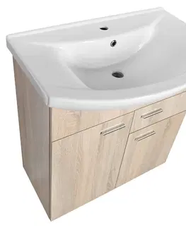 Kúpeľňa AQUALINE - ZOJA umývadlová skrinka 71,5x74x34cm, dub platin 51175