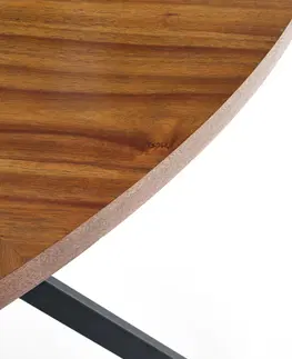 Jedálenské stoly HALMAR Locarno oválny jedálenský stôl orech / čierna