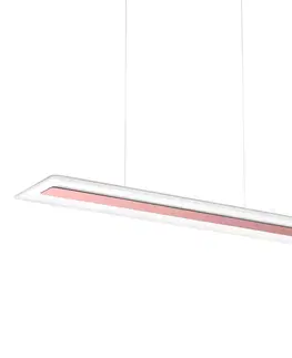 Závesné svietidlá Linea Light Závesné LED Antille, sklo, obdĺžnikové, medené
