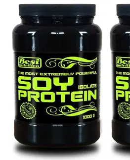 Sojové proteíny 1+1 Zadarmo: Soy Protein Isolate od Best Nutrition 1,0 kg + 1,0 kg Čokoláda