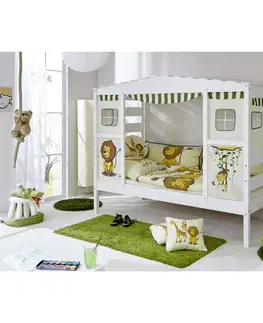 Atypické detské postele Posteľ V Tvare Domčeka Lio Záves Safari
