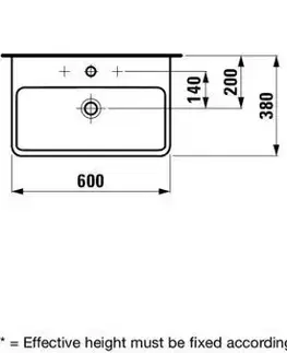 Kúpeľňa Laufen - Pro S Umývadlo Compact, 600x380 mm, 1 otvor na batériu, biela H8189590001041