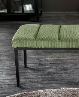 Lavice do jedálne LuxD Dizajnová lavica Bailey 80 cm zelený menčester
