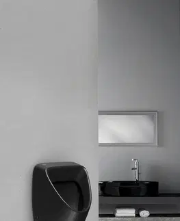 Kúpeľňa Bruckner - SCHWARN urinál s automatickým splachovačom 6V DC, zakrytý prívod vody, čierny 201.722.6