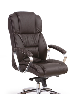 Kancelárske stoličky HALMAR Foster kancelárske kreslo s podrúčkami tmavohnedá