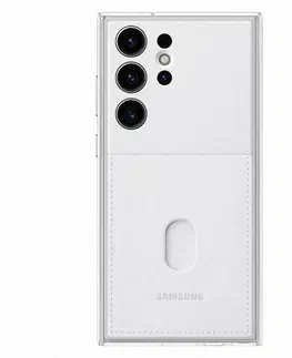 Puzdrá na mobilné telefóny Zadný kryt Frame Cover pre Samsung Galaxy S23 Ultra, biela EF-MS918CWEGWW