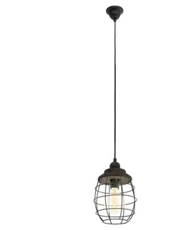 Závesné svietidlá EGLO Rustikálne navrhnutá závesná lampa Bampton