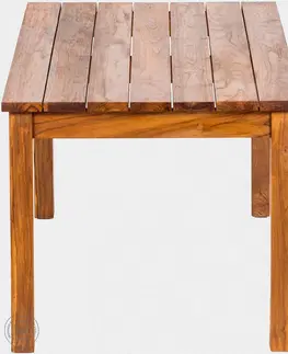 Stolčeky DEOKORK Záhradný teakový stôl GIOVANNI (rôzne dĺžky) 180x90 cm