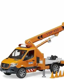 Hračky - dopravné stroje a traktory BRUDER - 2679 MB Sprinter s vysokozdvižnou pracovnou plošinou
