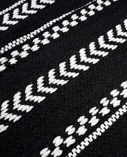 Koberce a koberčeky Koberec čiernobiely bavlnený, 60 x 90 cm