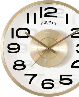 Hodiny Dizajnové kovové hodiny Prim E04P.4435.80, zlaté Vista