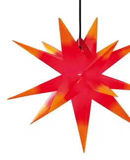 Vianočné svetelné hviezdy STERNTALER Hviezda XXL exteriér, 18-cípa Ø 80 cm červená/žltá