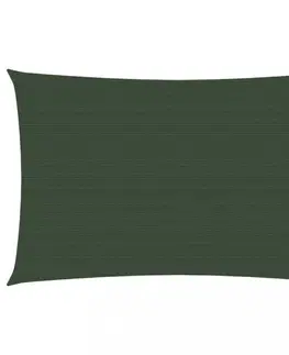 Stínící textilie Tieniaca plachta obdĺžniková HDPE 6 x 7 m Dekorhome Tmavo zelená