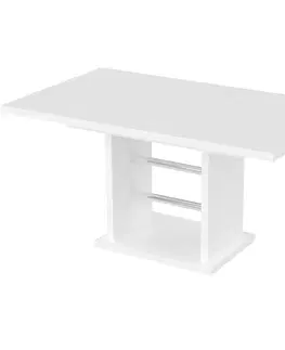 Jedálenské stoly Rozkladací stôl Bath 150/190x90cm Biela