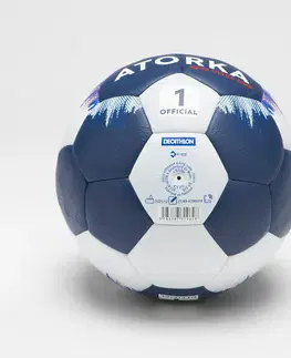hádzan Hybridná lopta na hádzanú H500 veľkosť 1 modro-biela