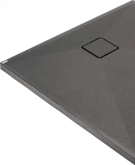 Vane DEANTE - Correo antracit metalic - Granitová sprchová vanička, štvorcová, 90x90 cm KQR_T41B
