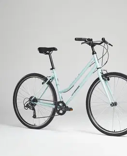 bicykle Trekingový bicykel Riverside 120 zelený pastelový