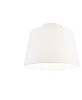 Stropne svietidla Moderné stropné svietidlo s bielym tienidlom 25 cm - Combi