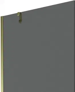 Sprchové dvere MEXEN/S - Next vaňová zástena FIX 90 x 150 cm, grafit, zlatá 895-090-000-00-40-50