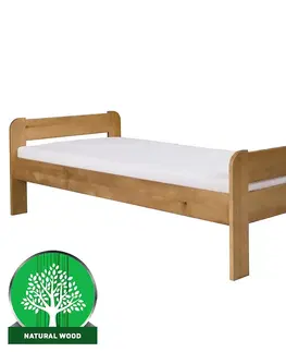 Drevené postele Postel Alex 90x200 borovica morená dub