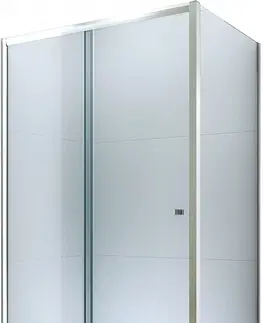 Vane MEXEN/S - Apia Sprchovací kút 140x100, transparent, chrom + vanička so sifónom 840-140-100-01-00-4010