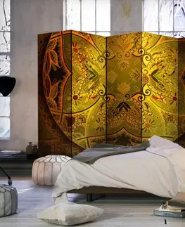 Paravány Paraván Mandala: Golden Power Dekorhome 135x172 cm (3-dielny)