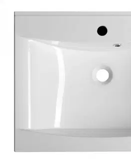 Kúpeľňa SAPHO - LUCIOLA umývadlo 90x48cm, liaty mramor, biela, ľavé 50093
