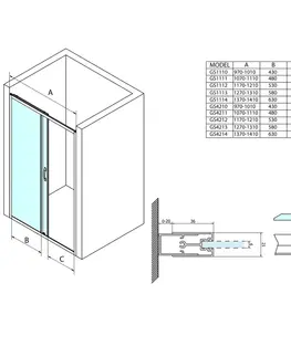 Sprchovacie kúty GELCO - SIGMA SIMPLY sprchové dvere posuvné 1000, číre sklo GS1110