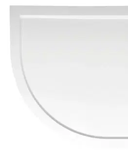 Vane POLYSAN - RENA R sprchová vanička z liateho mramoru, štvrťkruh 90x80cm, R550, pravá, bie 72891