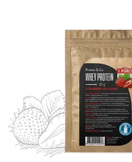 Športová výživa Protein & Co. Bezlaktózový CFM Whey - 1 porcia 30 g Zvoľ príchuť: Strawberry milkshake