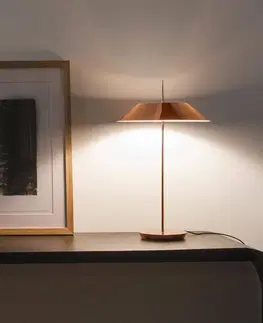 Stolové lampy Vibia Vibia Mayfair – stolná LED lampa, meď, lesklá