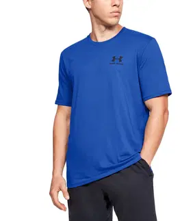 Pánske tričká Pánske tričko Under Armour Sportstyle Left Chest SS Blue Ink - M