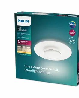 Svietidlá Philips 8720169195257 stropné LED svietidlo Garnet, biela, 1x 40 W 4200lm 2700K IP20
