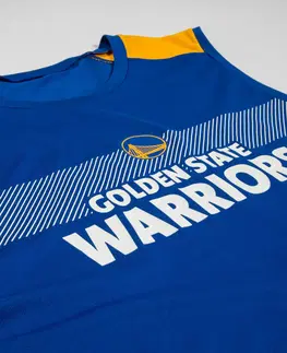 tričká Pánske basketbalové spodné tielko UT500 NBA Golden State Warriors modré