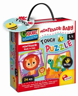 Hračky puzzle LISCIANIGIOCH - Montessori Baby Touch - Puzzle