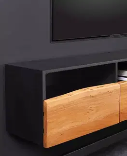TV stolíky LuxD Dizajnový závesný TV stolík Maalik 140 cm akácia