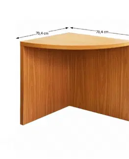 Písacie stoly Rohový oblúkový stôl, čerešňa americká, OSCAR T5