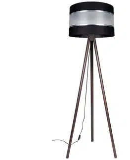 Lampy  Stojacia lampa CORAL 1xE27/60W/230V hnedá/čierna/chróm 