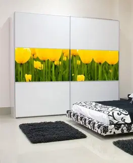Tapety na nábytok Nálepka na skriňu - Žlté tulipány