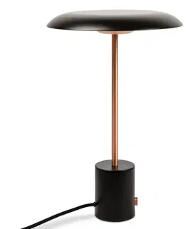 Stolové lampy FARO BARCELONA Stolná LED lampa Hoshi so stmievačom čierno-medená