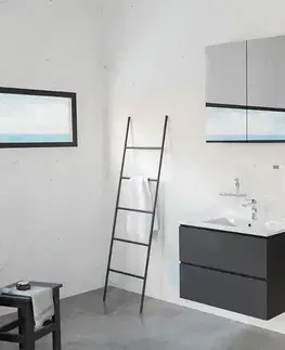 Kúpeľňový nábytok Kielle - Vega Zrkadlová skrinka, 60x73x15 cm, matná čierna 50118604