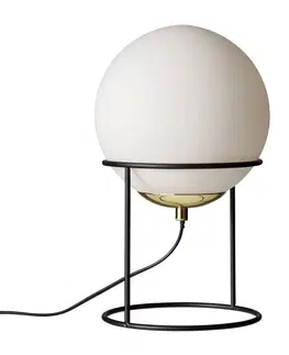 Lampy na nočný stolík Dyberg Larsen Dyberg Larsen Moon stolná lampa sklenená guľa opál