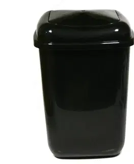 Odpadkové koše Kinekus Kôš na odpad preklápací 12 l, plastový, QUATRO, čierny