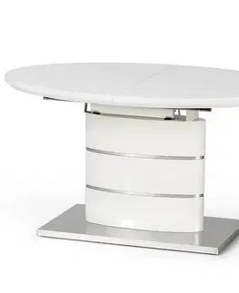Stoly v podkrovnom štýle Rozkladací stôl Aspen 140/180x90cm Mdf/Oceľ – Biely