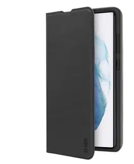 Puzdrá na mobilné telefóny Knižkové puzdro SBS Book Wallet Lite pre Samsung Galaxy S22 Ultra, čierna TEBKLITESAS22UK