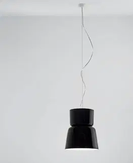Závesné svietidlá Prandina Prandina Bloom S5 závesná lampa, lesklá čierna