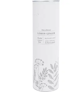 Arómaterapia Vonný difuzér Flora Collection, Lemon Ginger, 100 ml, 6 x 9,5 cm